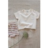 Ecru gewafelde t-shirt - Delion ecru